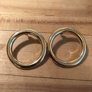 Gold Circle Earrings by Common Muse via Garmentory